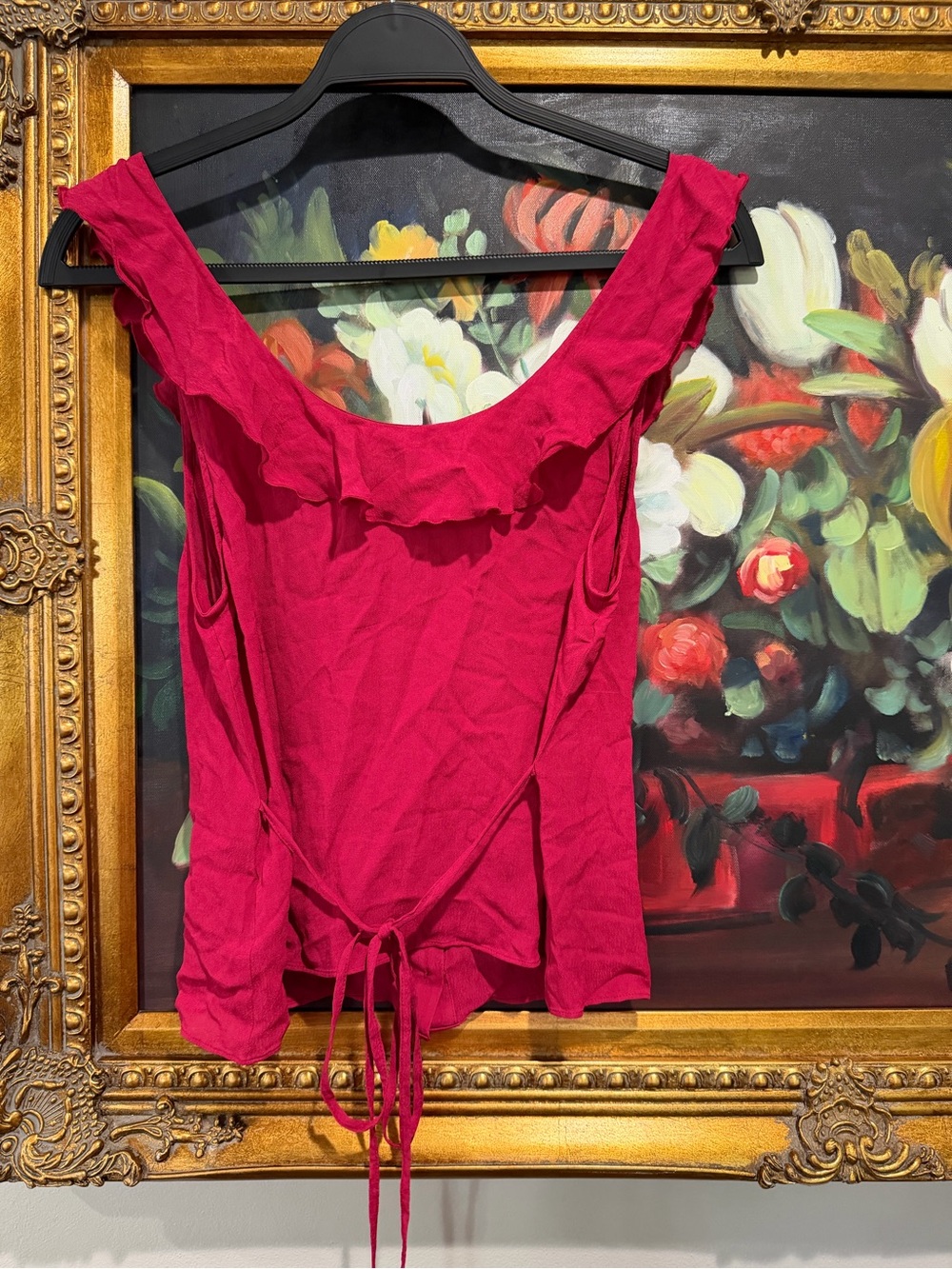 Favorite Daughter Berry Ruffle Button-Front Camisole - Picture 3 of 5